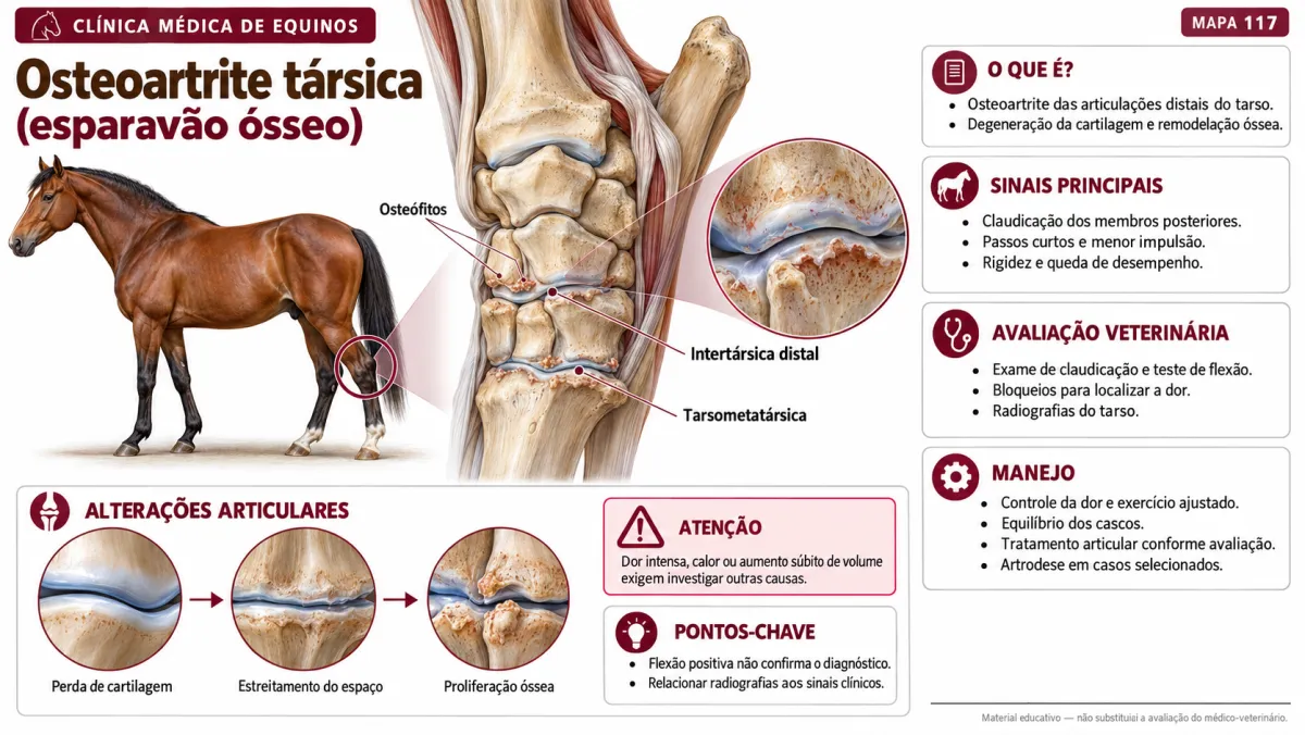 Slide do Atlas Anatômico de Clínica Equina: Osteoartrite társica