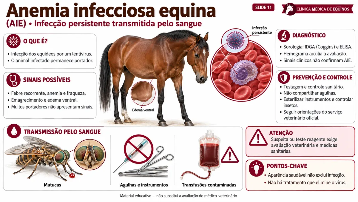 Slide do Atlas Anatômico de Clínica Equina: Anemia infecciosa equina